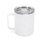 Makerflo 12 oz Powder Coated Camper Mug with Leak-Proof Clear Lid, Ideal for Craft and Personalization (Laser Engraving, UV DTF, Epoxy, and Vinyl)
